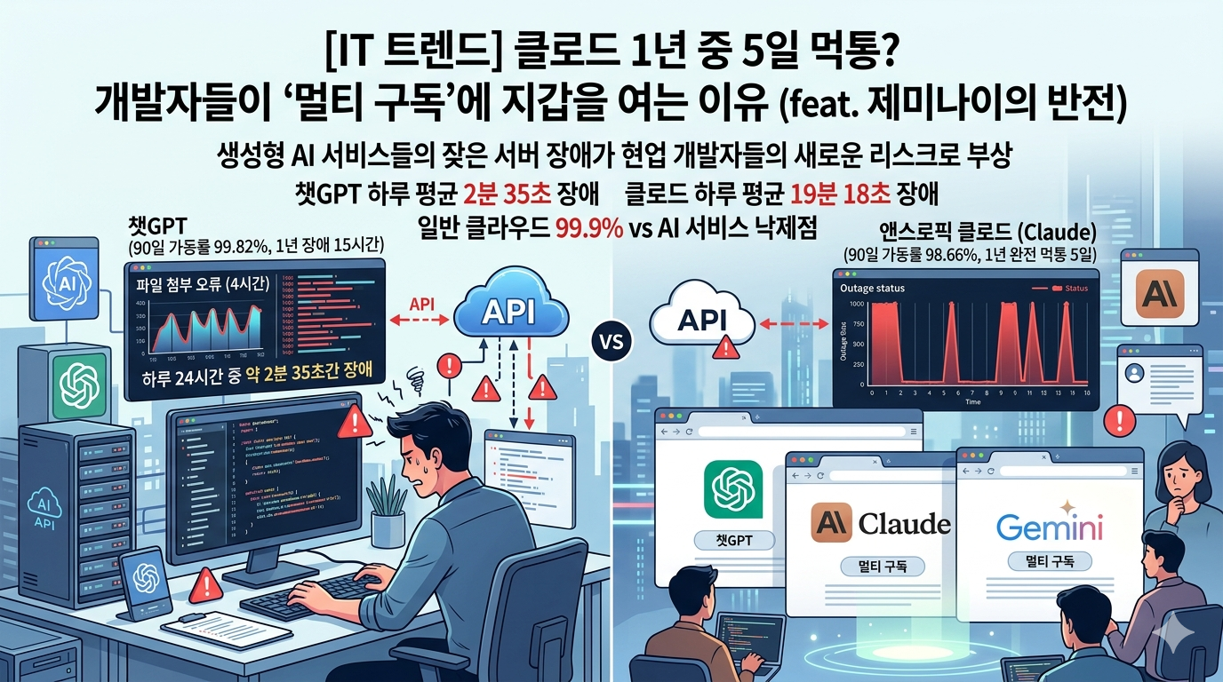 메인 - 클로드 1년 중 5일 먹통 및 '멀티 구독'에 지갑을 여는 이유.png