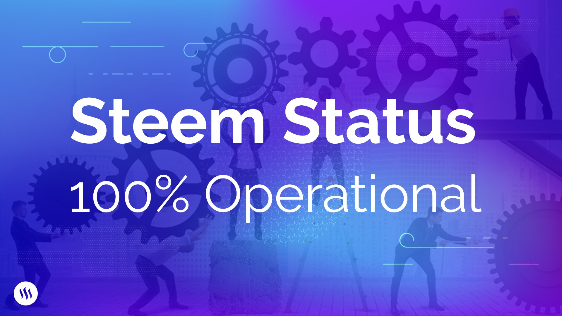 非正式翻译：STEEM彻底康复啦/ Informal translation of "Steem Status: 100% Operational "