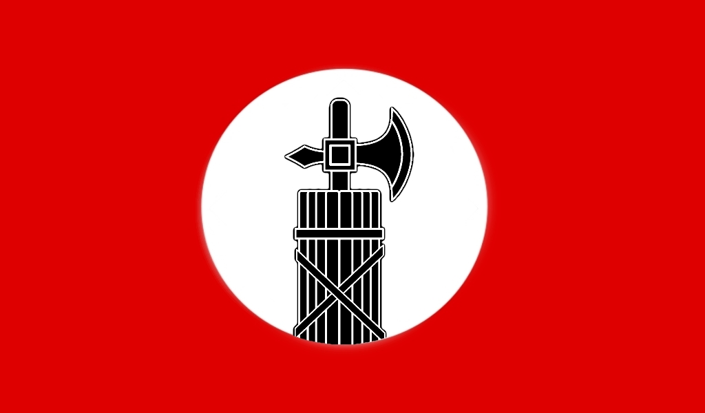 Герб фашистской партии Италии. Альтернативный флаг фашистской Италии. Флаг нацистской партии Италии.