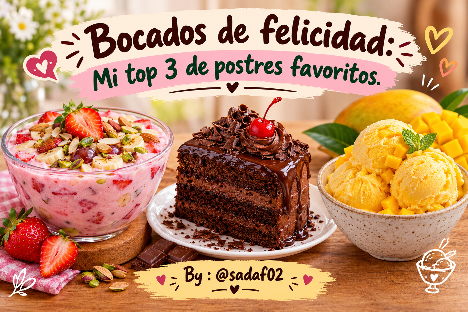 Bocados de felicidad: Mi top 3 de postres favoritos.