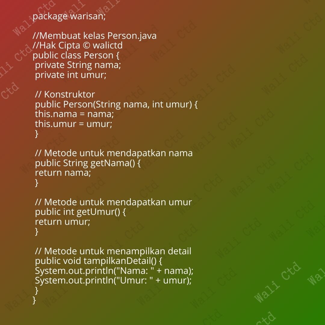 package laptopwalictd; public class Laptop { private String merek; private double harga; Konstruktor untuk menginisialisasi atribut public Laptop(String merek, double harga) { this.merek = merek; (4).jpg