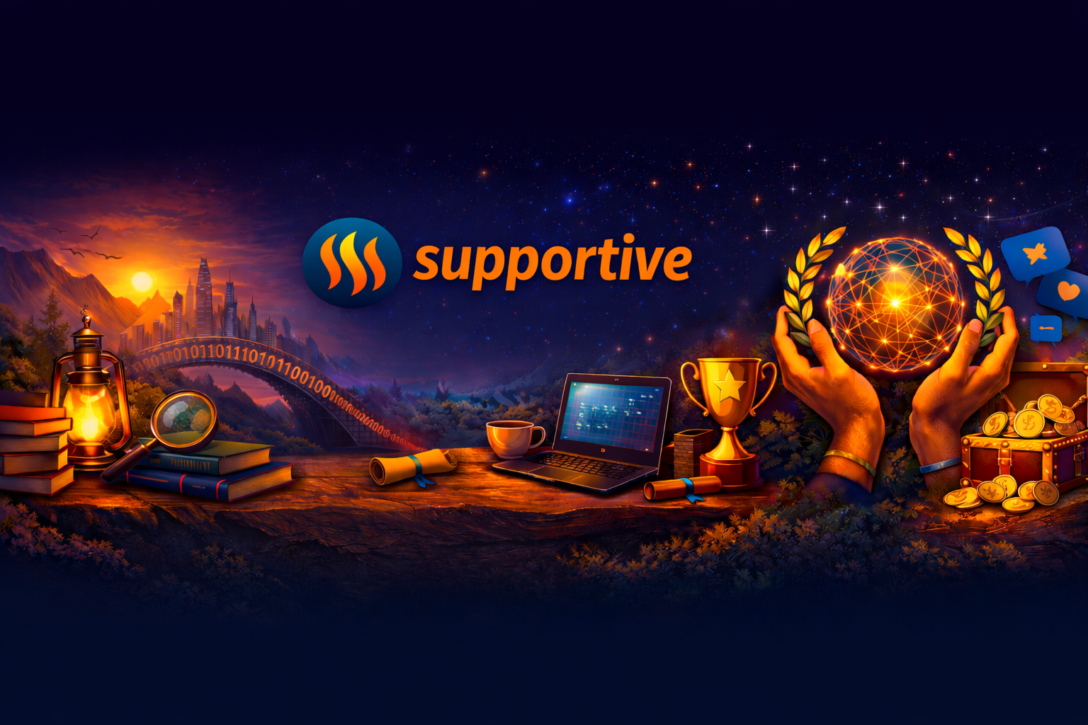Steemit banner for @supportive