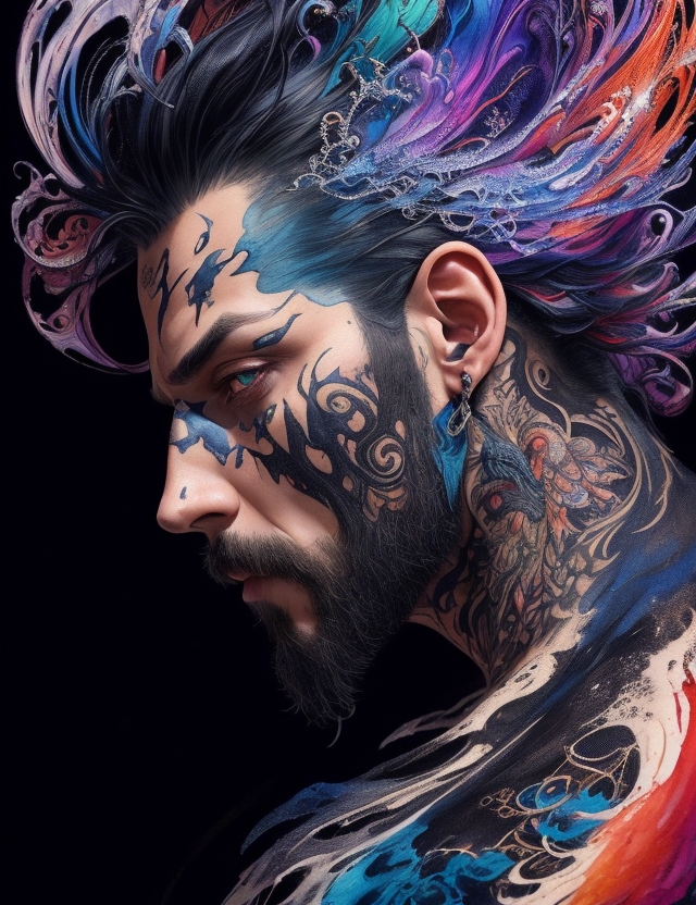 DreamShaper_v5_Colorful_handsome_man_Black_ink_flow_8k_resolut_3.jpg