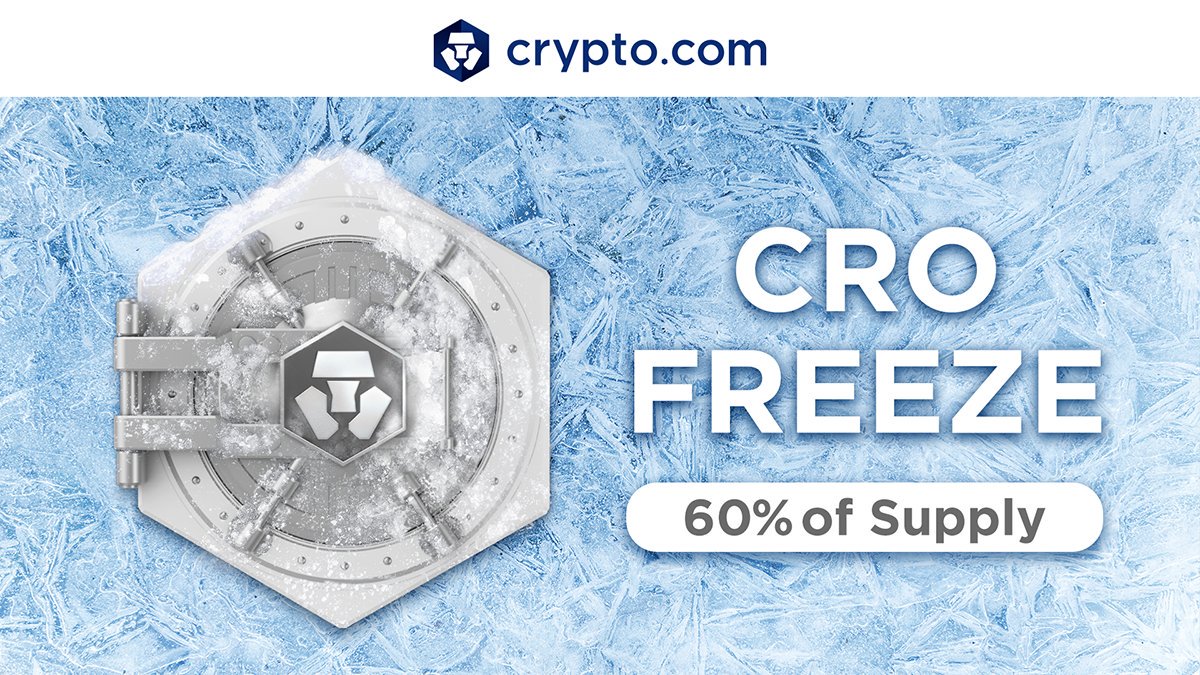 Crypto.com CRO Freezes 60% Supply, price went up