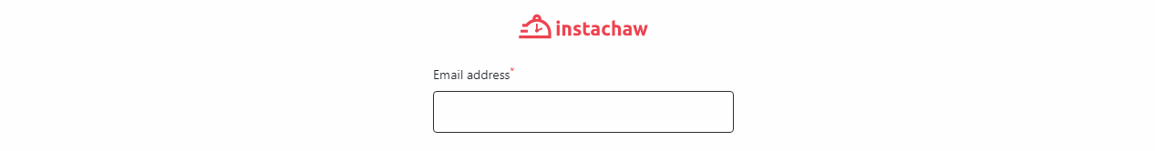 Instachaw earlybird email signup field shot