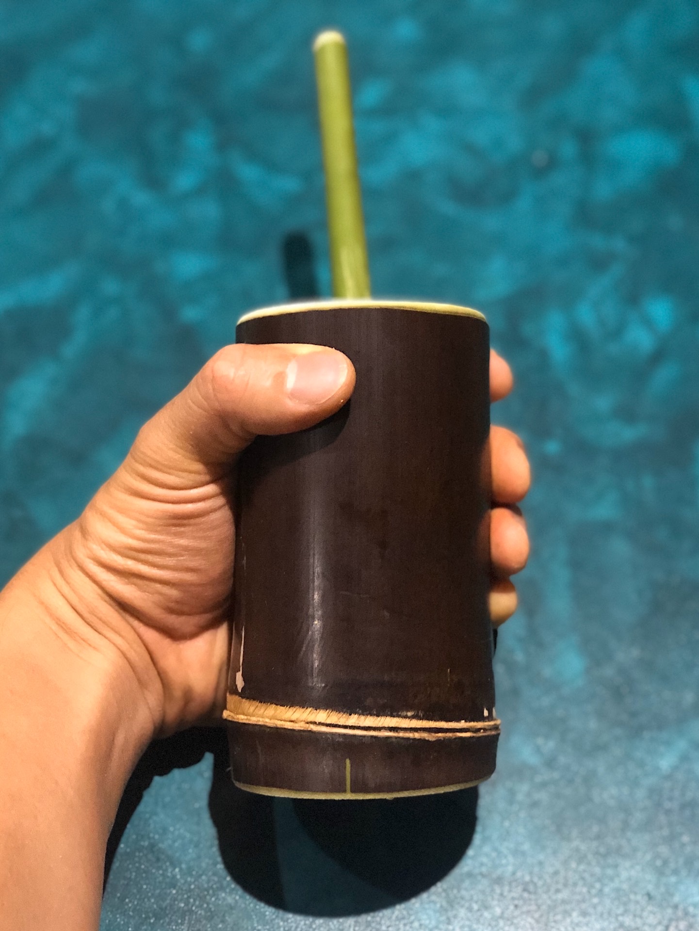 Homemade Yerba Maté bamboo gourd