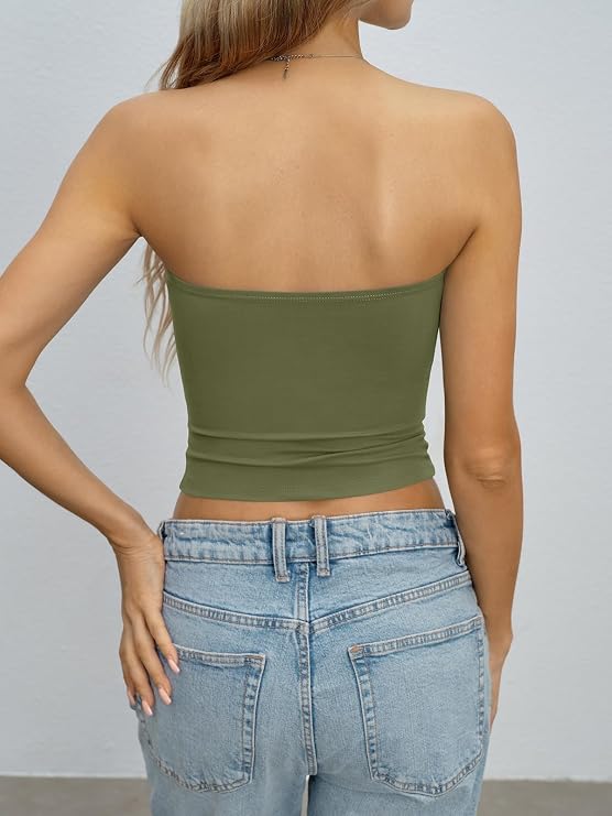 2 Womens Tube Tops Strapless Crop Top Basic Sleeveless Backless Bandeau Going Out Summer Vacation Outfits 2026.jpg