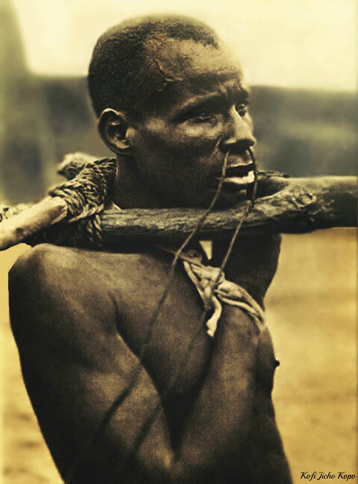 Темнокожий раб. Африканский воин.