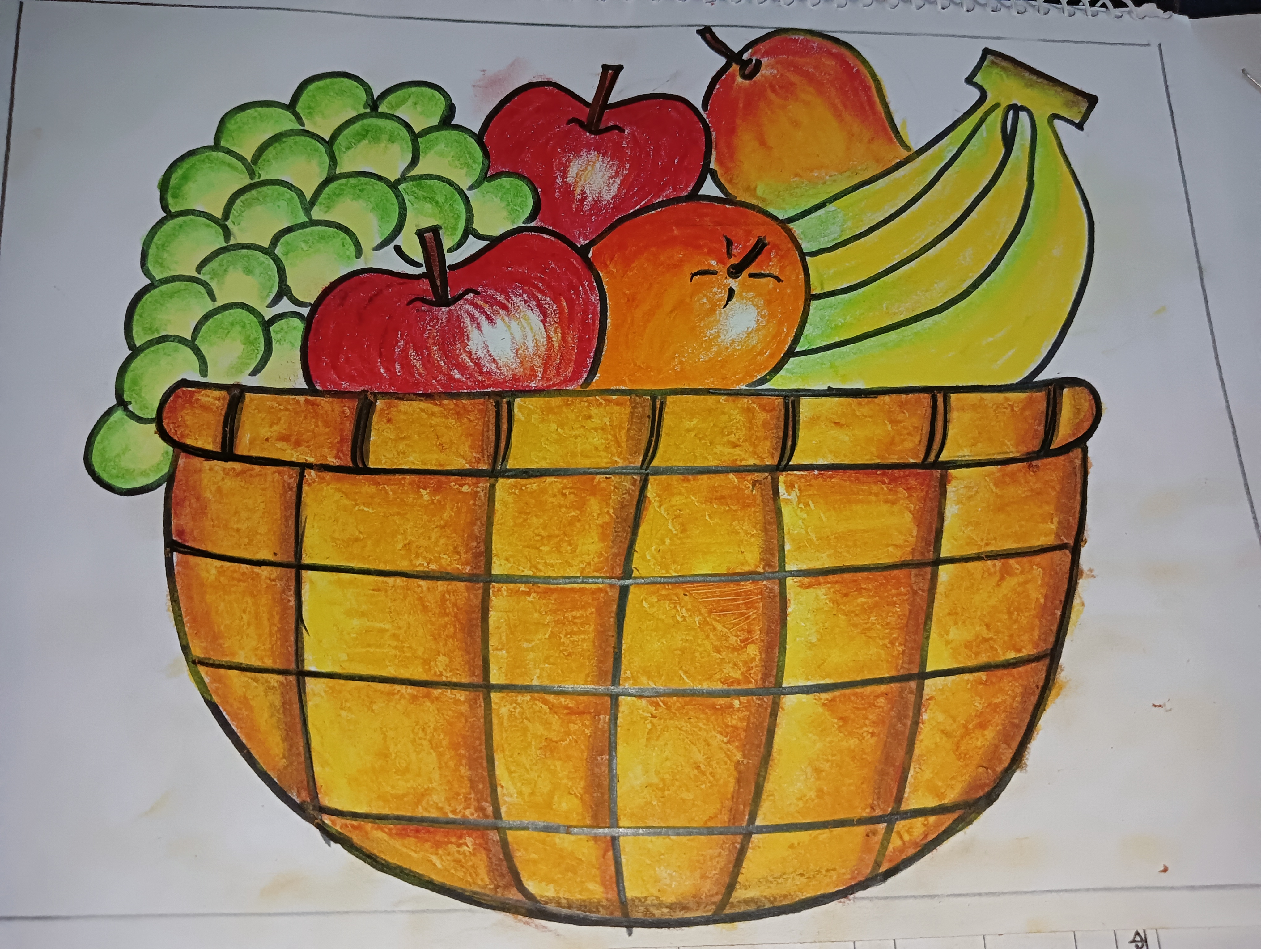 Aggregate more than 142 basket fruit drawing best