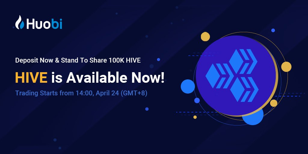 [dCRYPTO] HIVE가 Huobi에도 상장하는군요