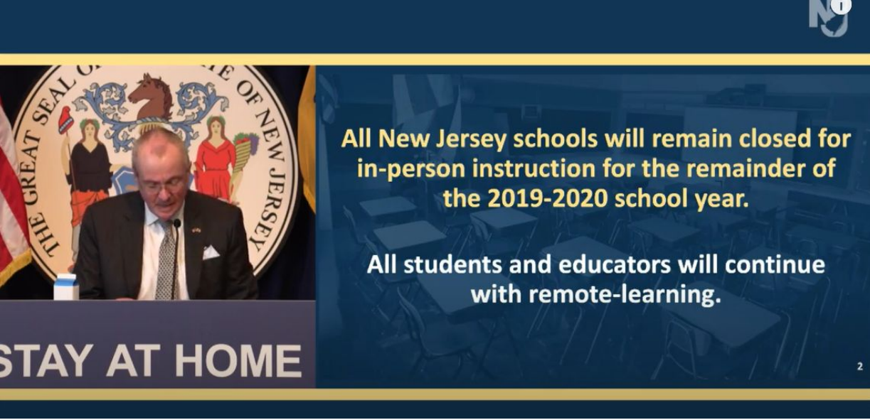 州长宣布新泽西学校将维持关闭整个学年