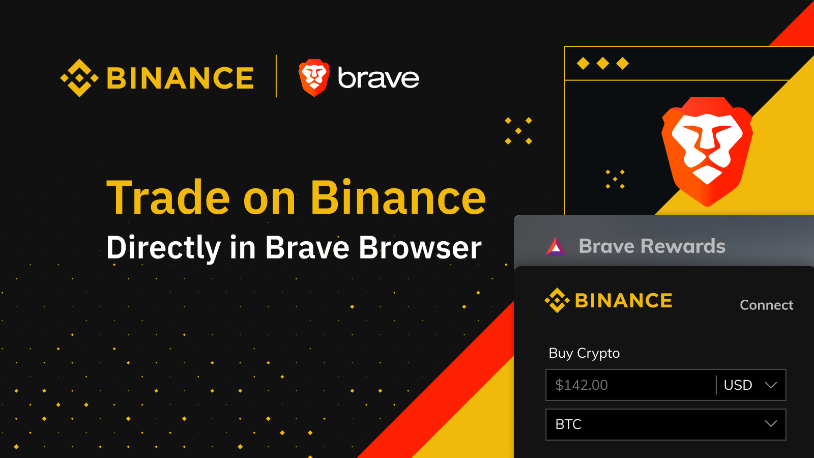 [dCRYPTO] Brave브라우저, Binance 간편 이용을 위한 위젯 기능 업데이트 완료
