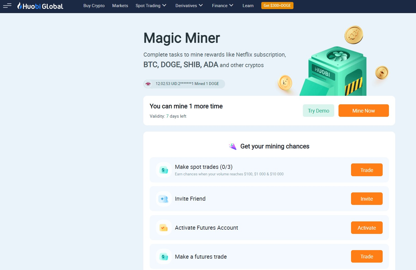 Код get started in crypto. Magic криптовалюта.