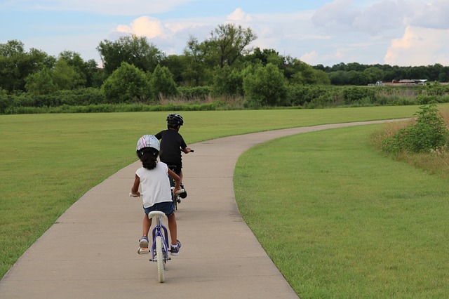 Kids Riding a bike