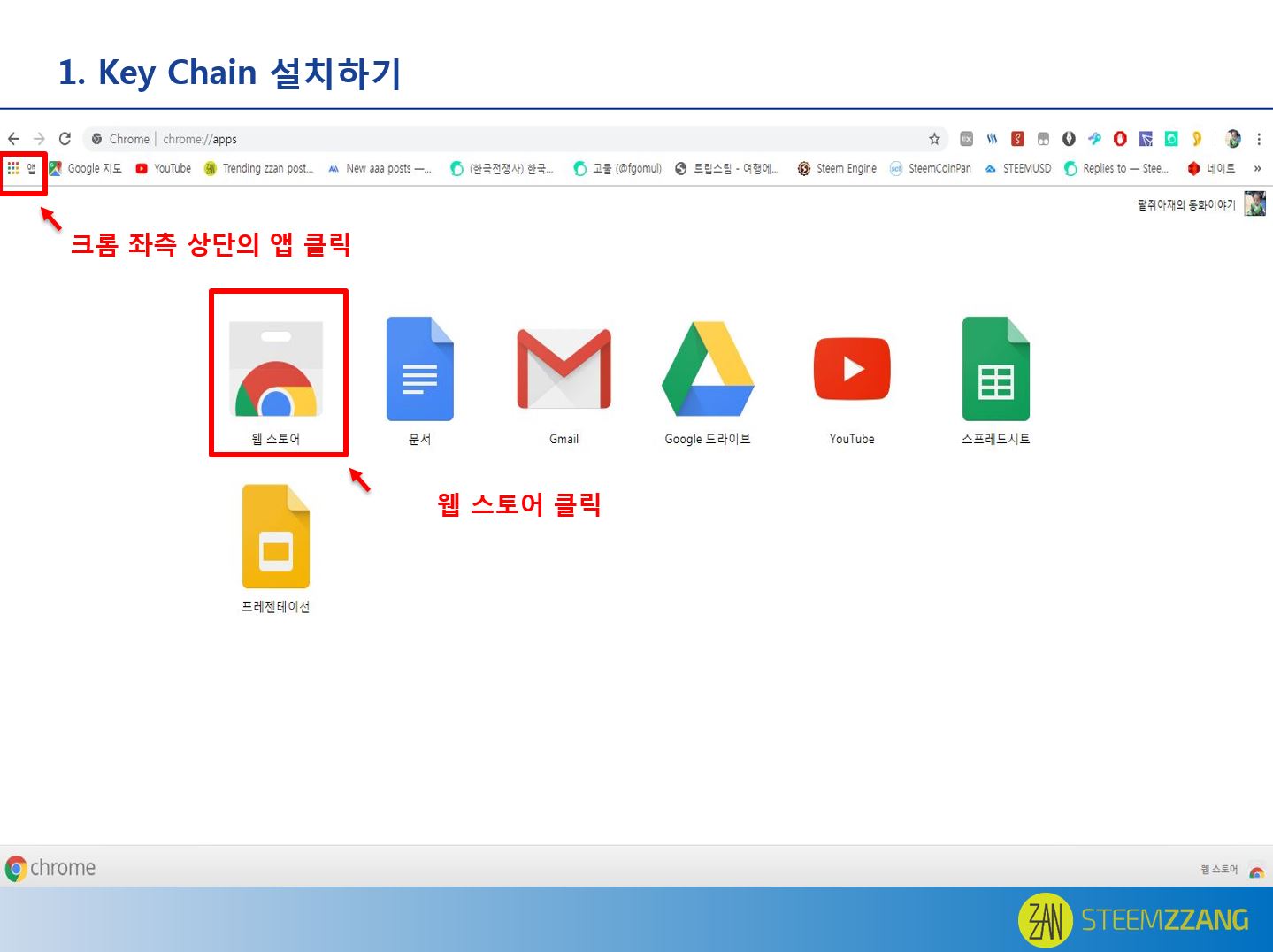 Steem KeyChain #1] 스팀 키 체인을 설치해 보자~!