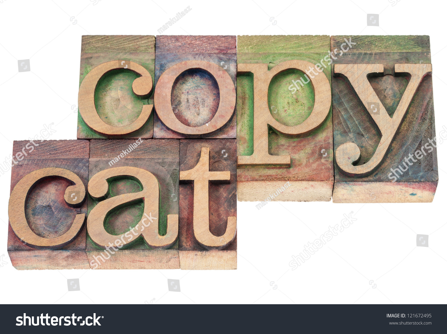 stock-photo-copycat-isolated-text-in-vintage-letterpress-wood-type-blocks-stained-by-color-inks-121672495.jpg