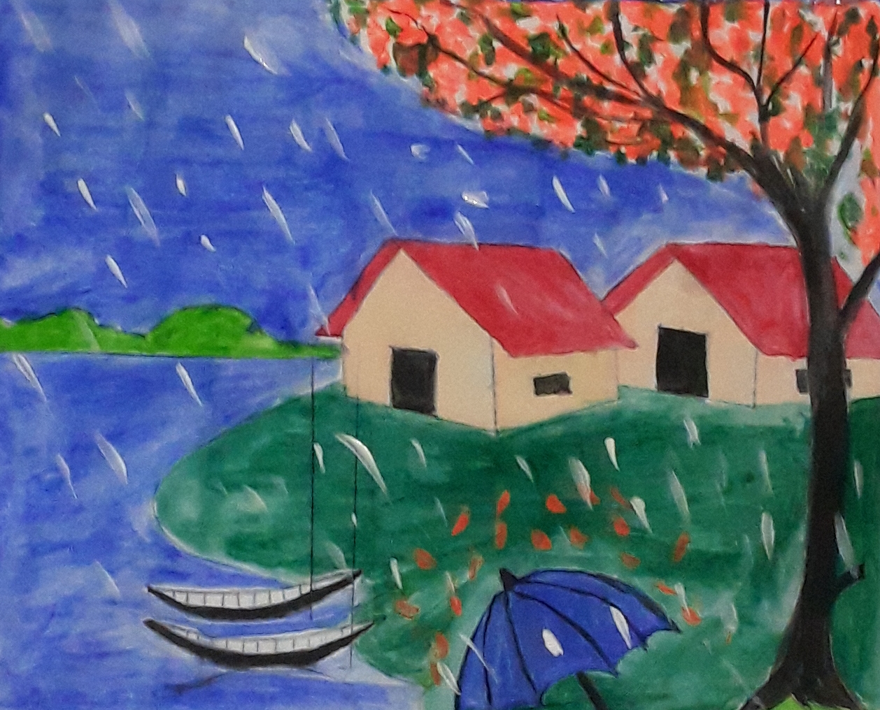 Monsoon Theme Children's Drawing Tutorials - Kiddingly