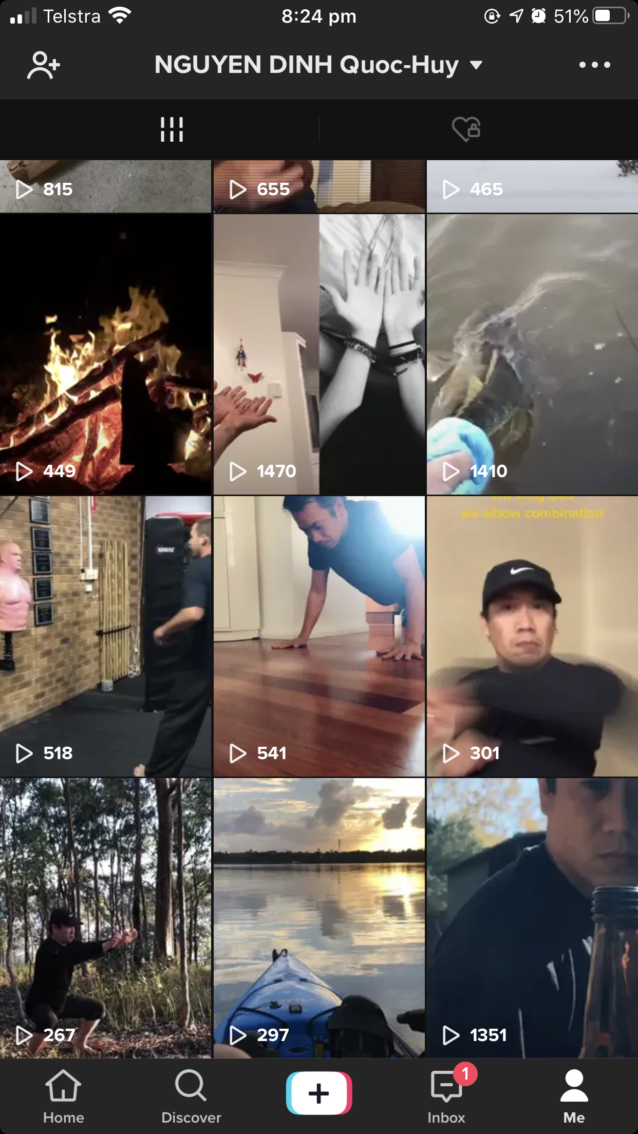 My first TikTok content