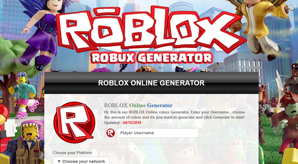 Free Roblox Robux Hack Generator Working No Human 2019 Update