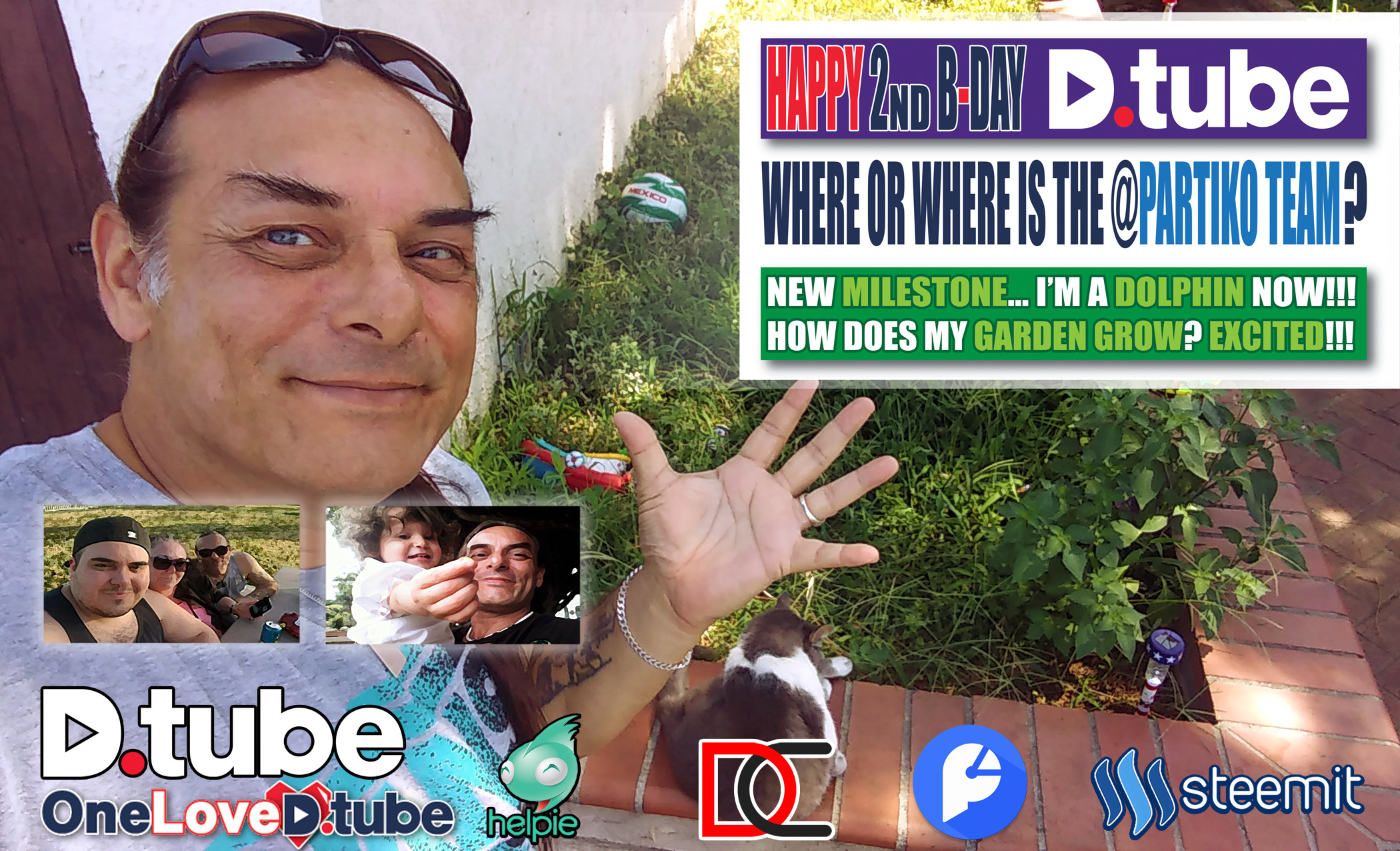 HAPPY 2nd BIRTHDAY @DTUBE - My Garden is Spouting... YEAH - What is Happening with @partiko - Another Milestone as I Reach Dolphin-Hood.jpg