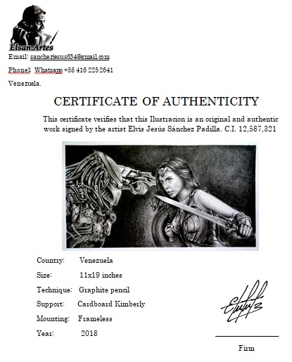 CERTIFICADO DE AUTENTICIDAD. Modelo Depredador Vs Mujer Maravilla 1.jpg