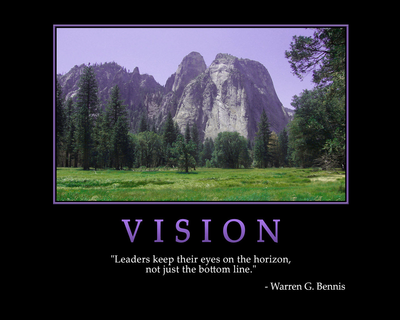 Keep their head. Leader Vision.