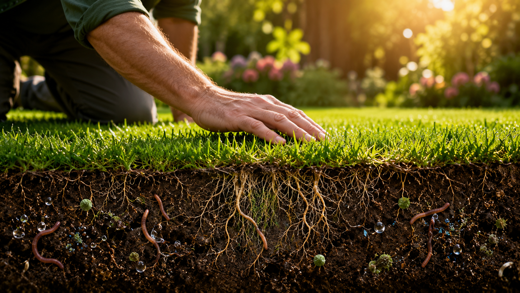 a transparent underground ecosystem showing healthy roots spreading through fertile soil.png