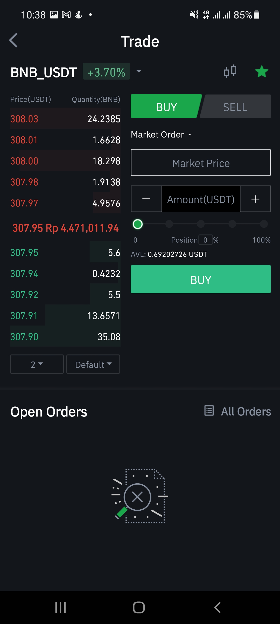 tokocrypto market order