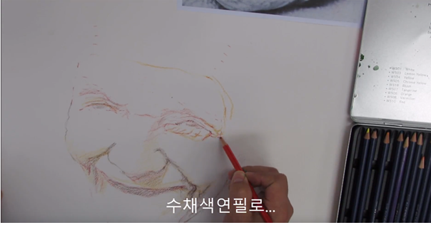 [video]백발 할머니 인물수채화  과정-How to draw a painting in water colors[by @raah]