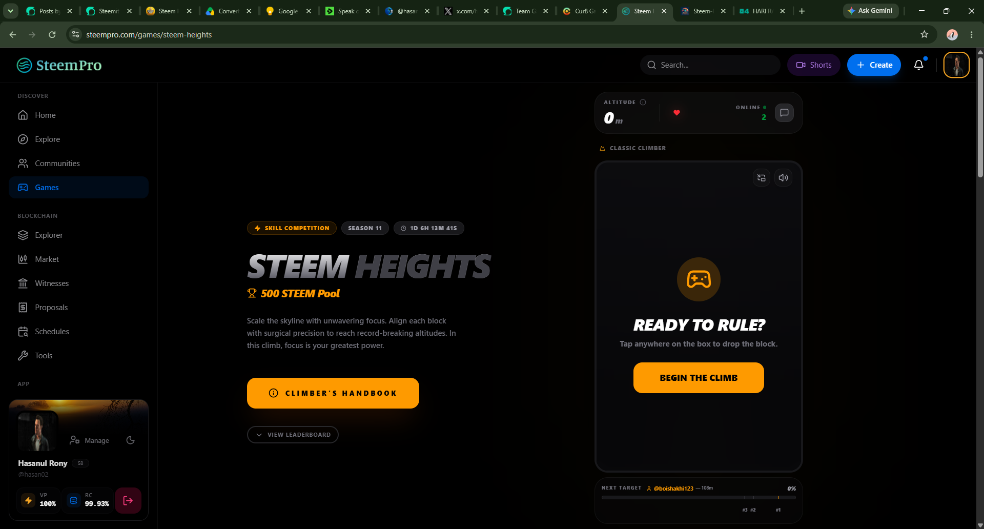 Steem Heights - The Ultimate Scaling Challenge by SteemPro - Google Chrome 6_14_2026 7_41_49 AM.png