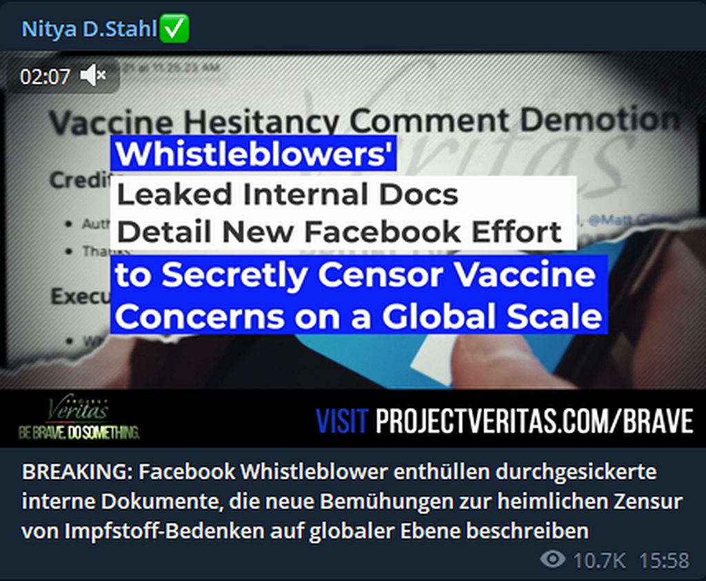 Facebook Whistleblower enthüllen durchgesickerte interne Dokumente, die neue Bemühungen zur heimlichen Zensur von Impfstoff-Bedenken auf globaler Ebene beschreiben.jpg