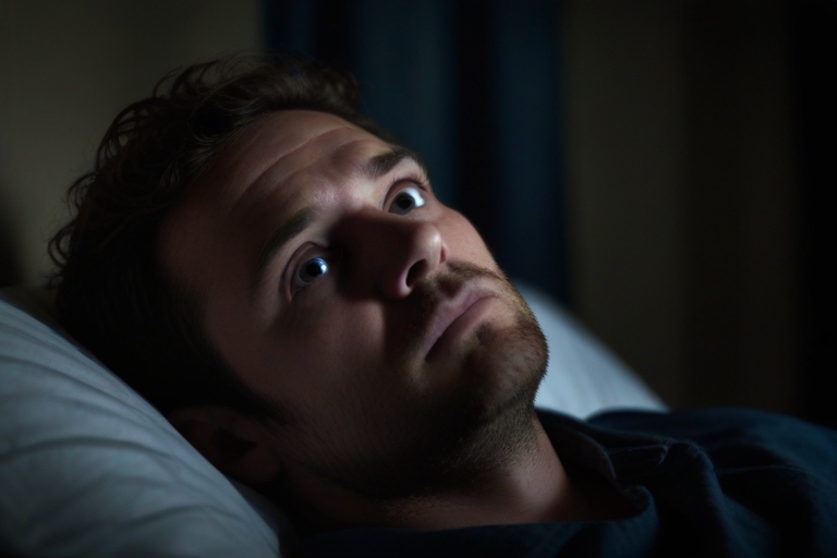 Default_A_man_lying_in_bed_surrounded_by_darkness_with_their_e_0.jpg