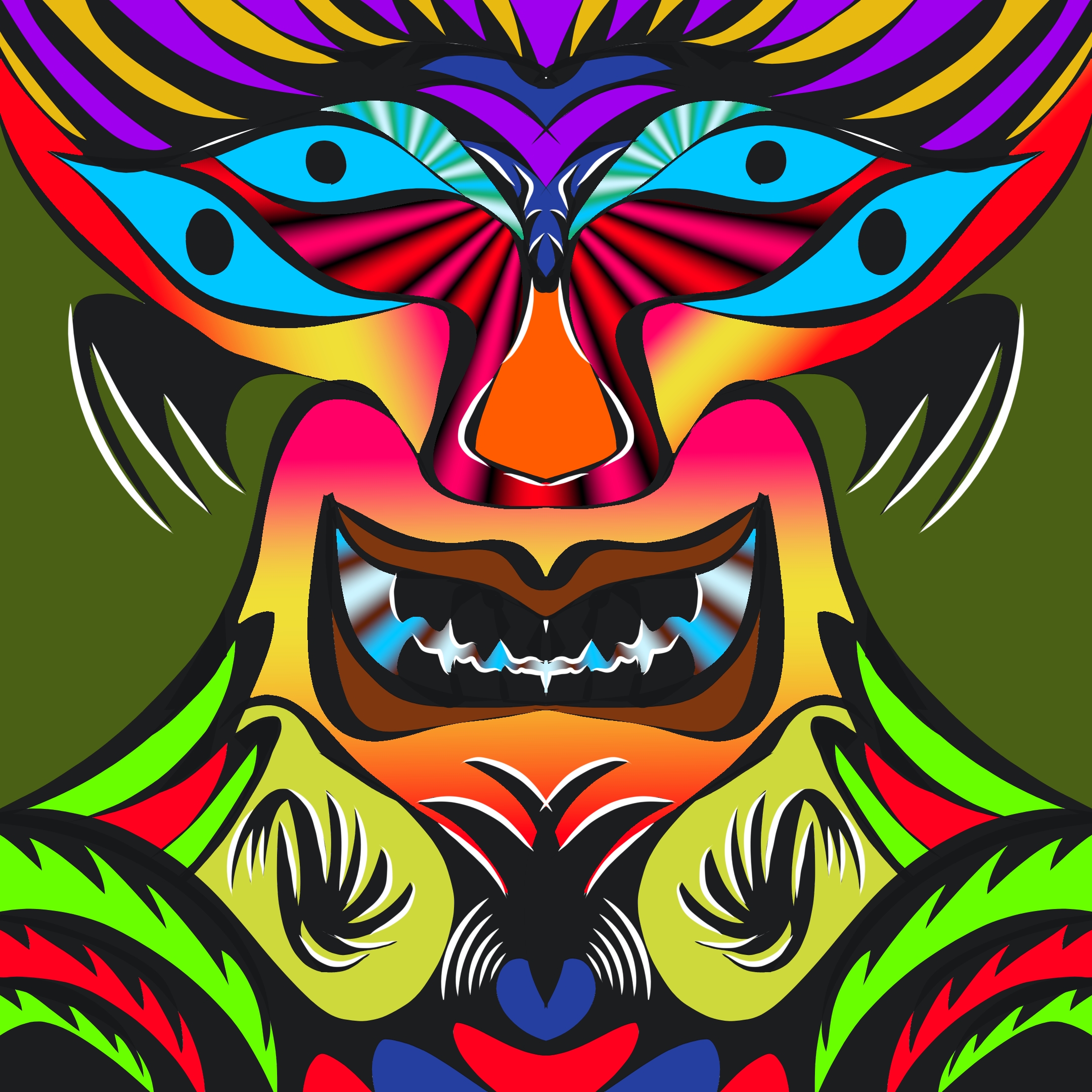Four eyes devil vector Nft art