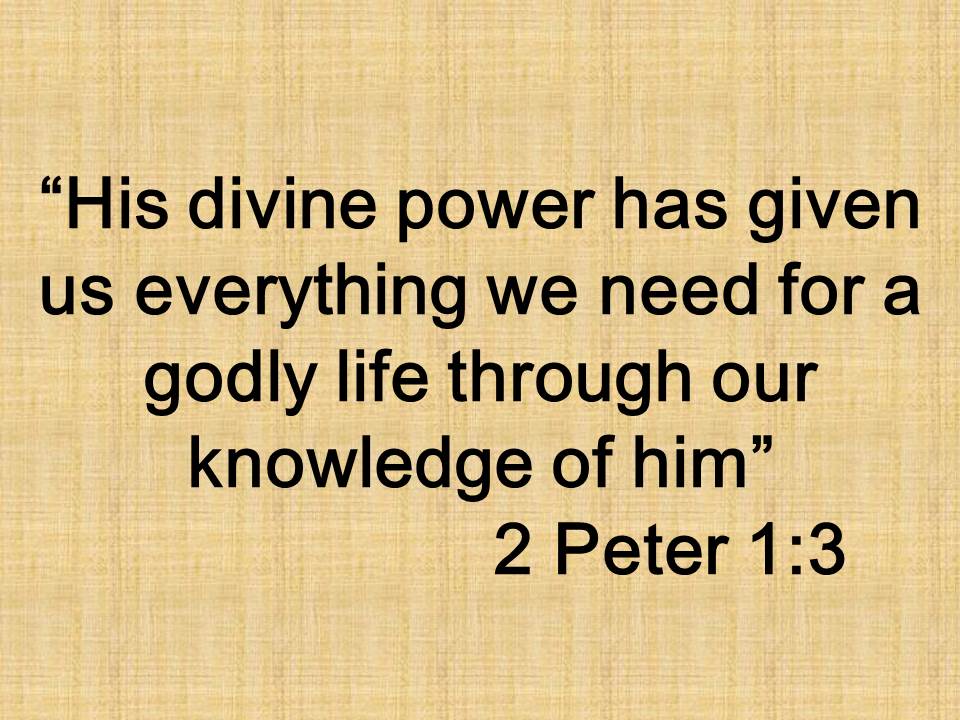 Beggars of Christ. His divine power has given us everything we need for a godly life through our knowledge of him.jpg