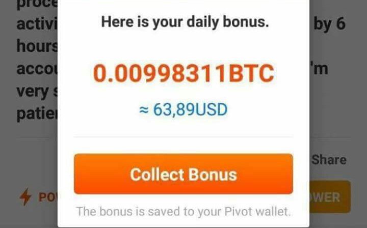 Earn 4 Bitcoin With Pivot Daily Without Investement Money Fast And - 