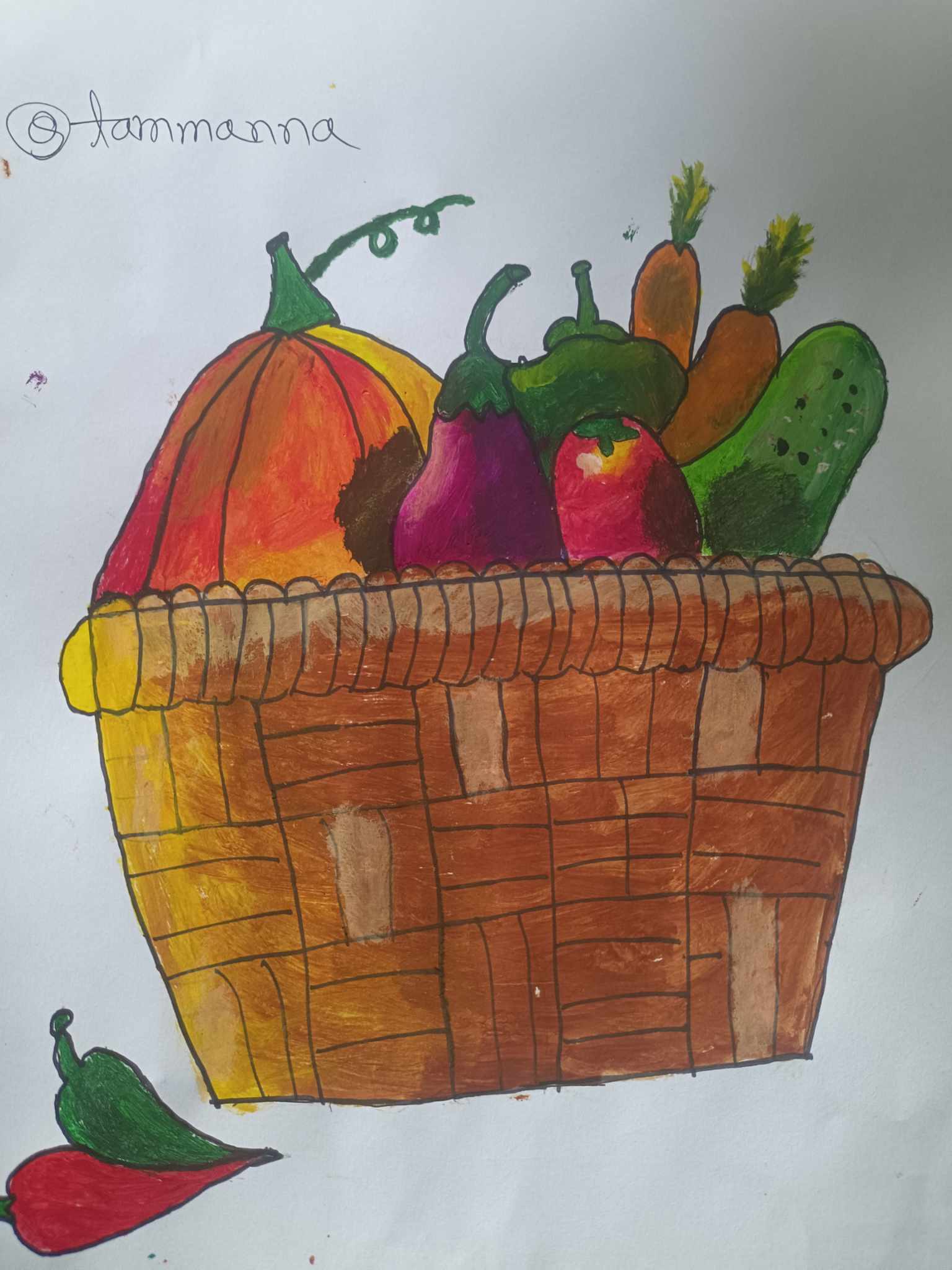 How To Draw Vegetables Basket With Pencil | Drawing Tutorial | Easy And  Step By Step - video Dailymotion