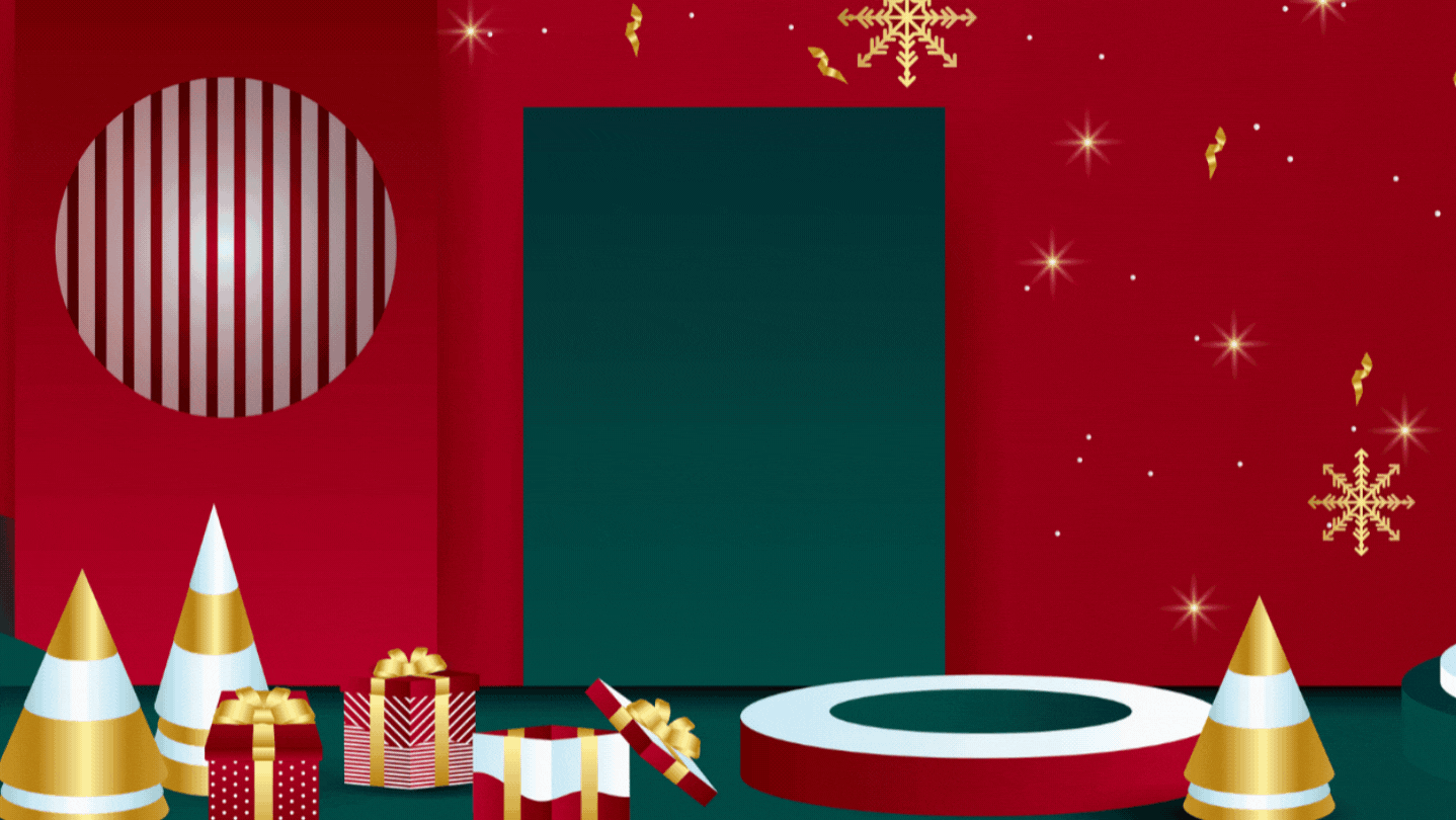 Red Green New Year Sale Banner Facebook Cover .gif
