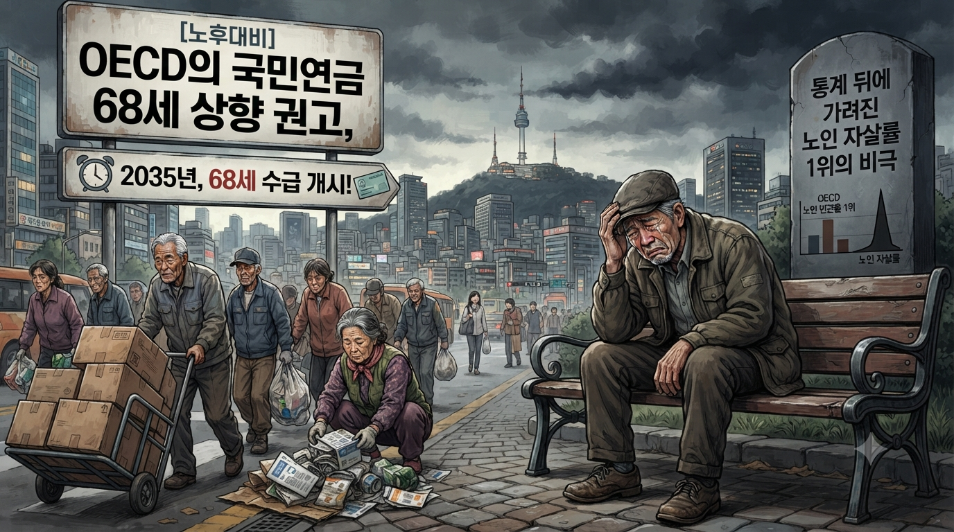 메인-OECD의 국민연금 68세 상향 권고, 통계 뒤에 가려진 노인 자살률 1위의 비극.png