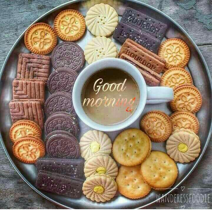 good morning with tea and biscuits