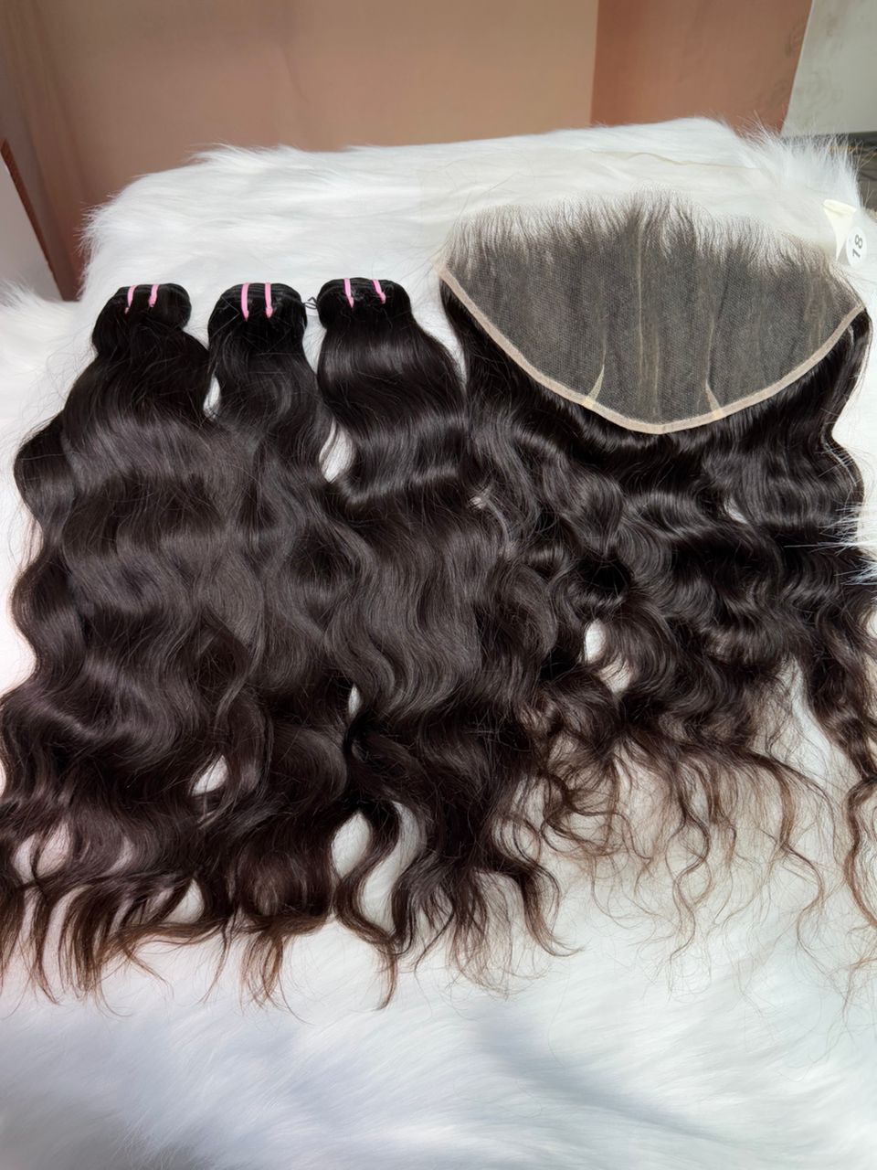 raw Indian wavy hair bundles + HD lace frontal.jpeg
