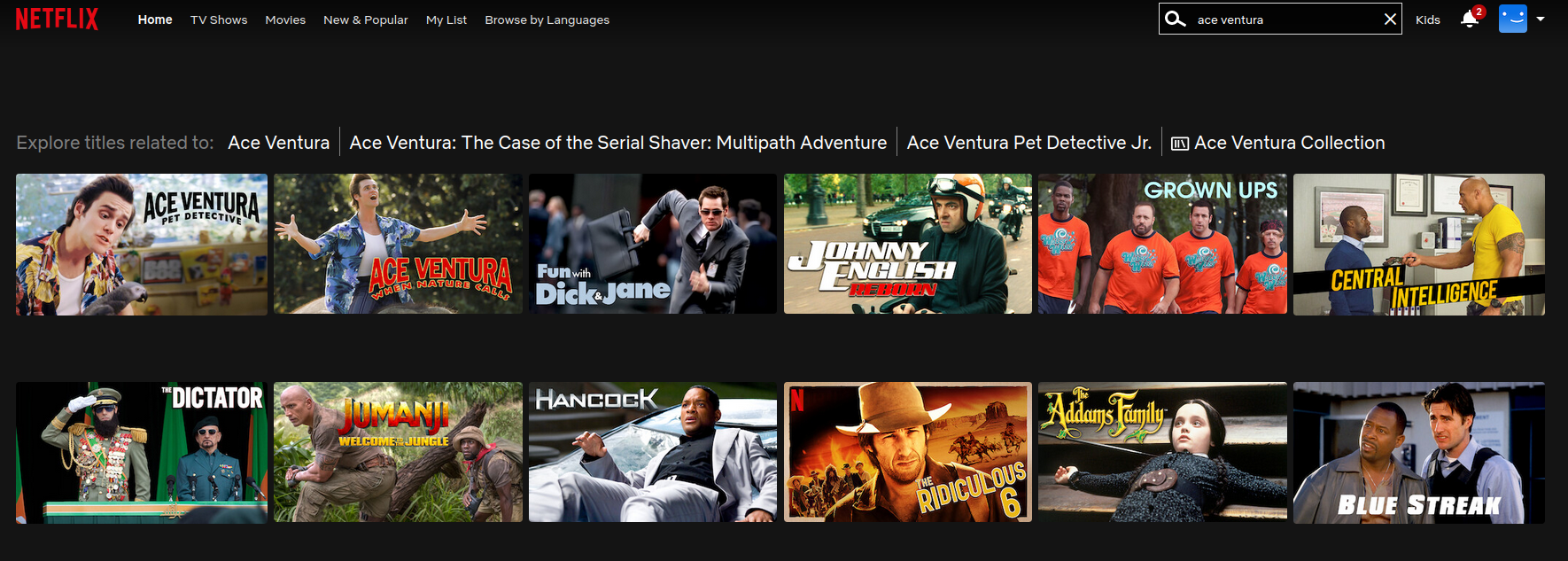 Ace ventura pet detective hot sale netflix