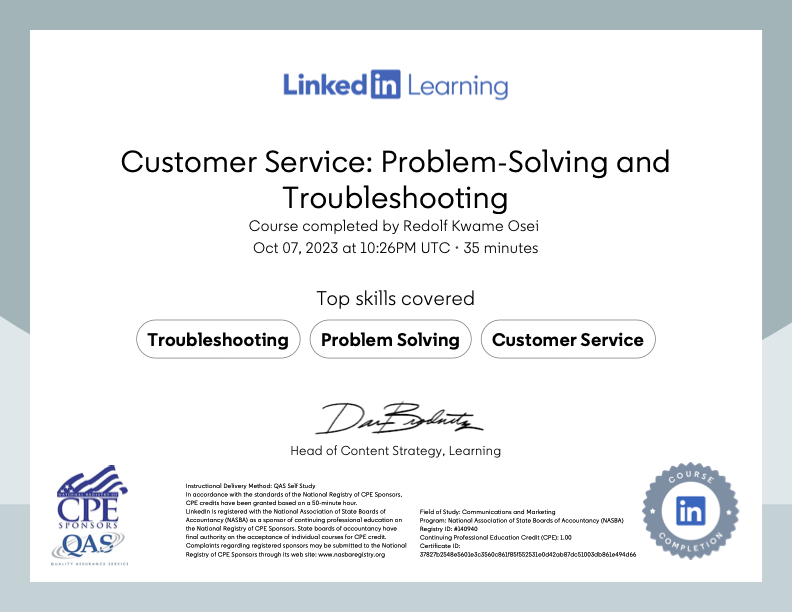 CertificateOfCompletion_Customer Service ProblemSolving and Troubleshooting.png