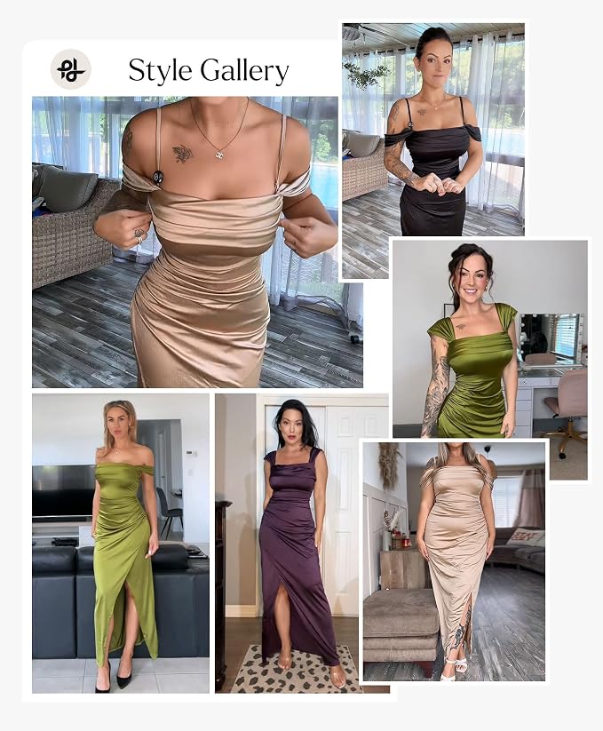 Womens Off the Shoulder Shapewear Dress Multi Way Wear Long Formal Cocktail Wedding Guest Dresses.jpg