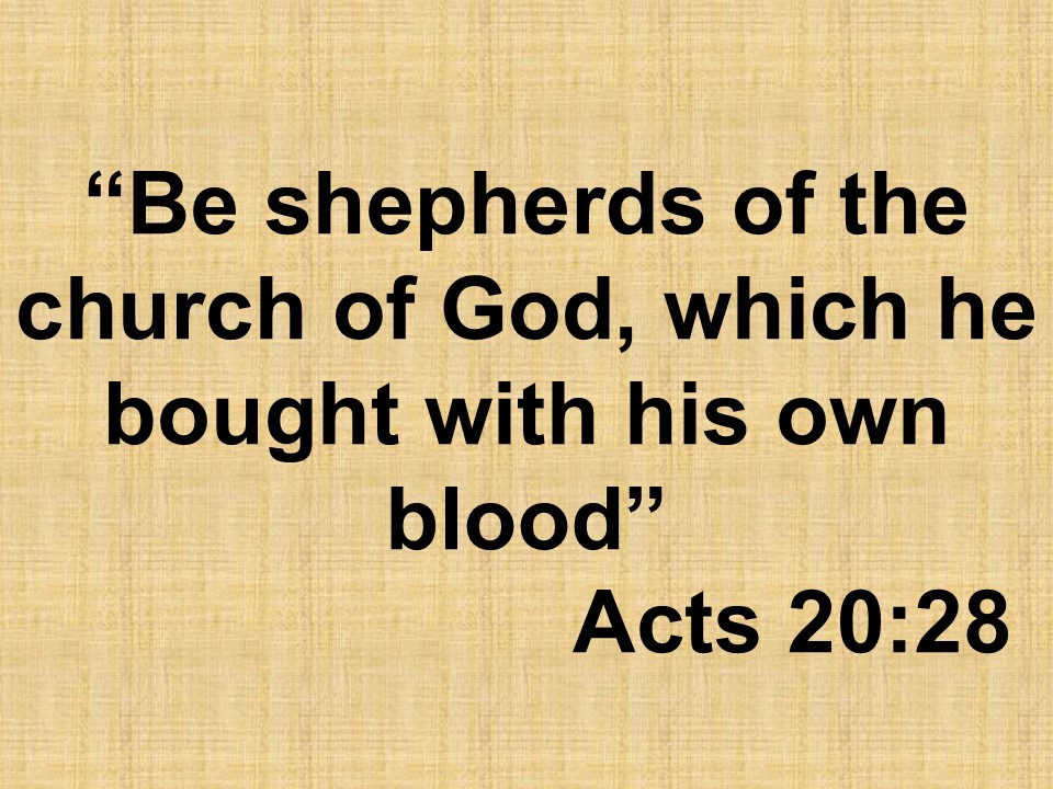 Paul and the spirit of God. Be shepherds of the church of God, which he bought with his own blood. Acts 20,28.jpg