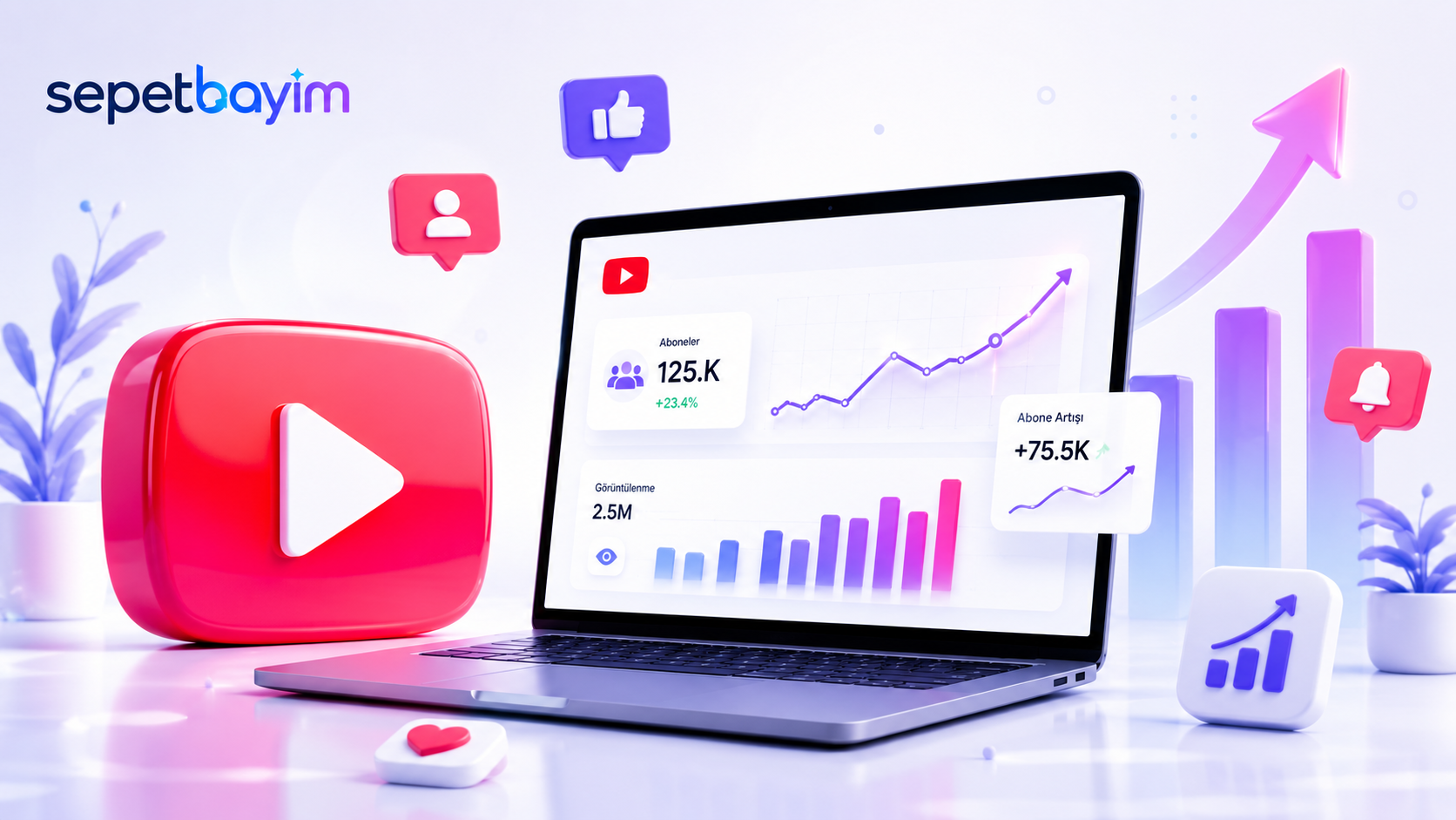 YouTube abone arttırma görseli