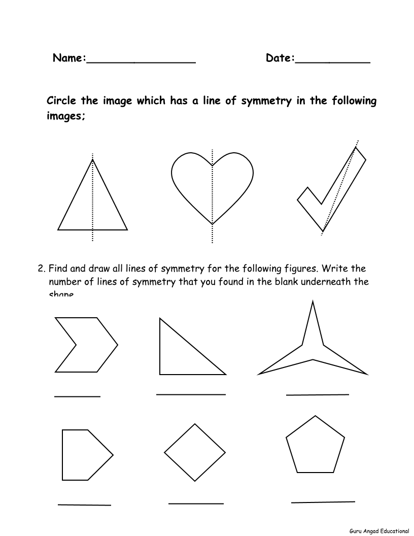 22TH GRADE MATH - LINE OF SYMMETRY WORKSHEETS — Steemit With Line Of Symmetry Worksheet