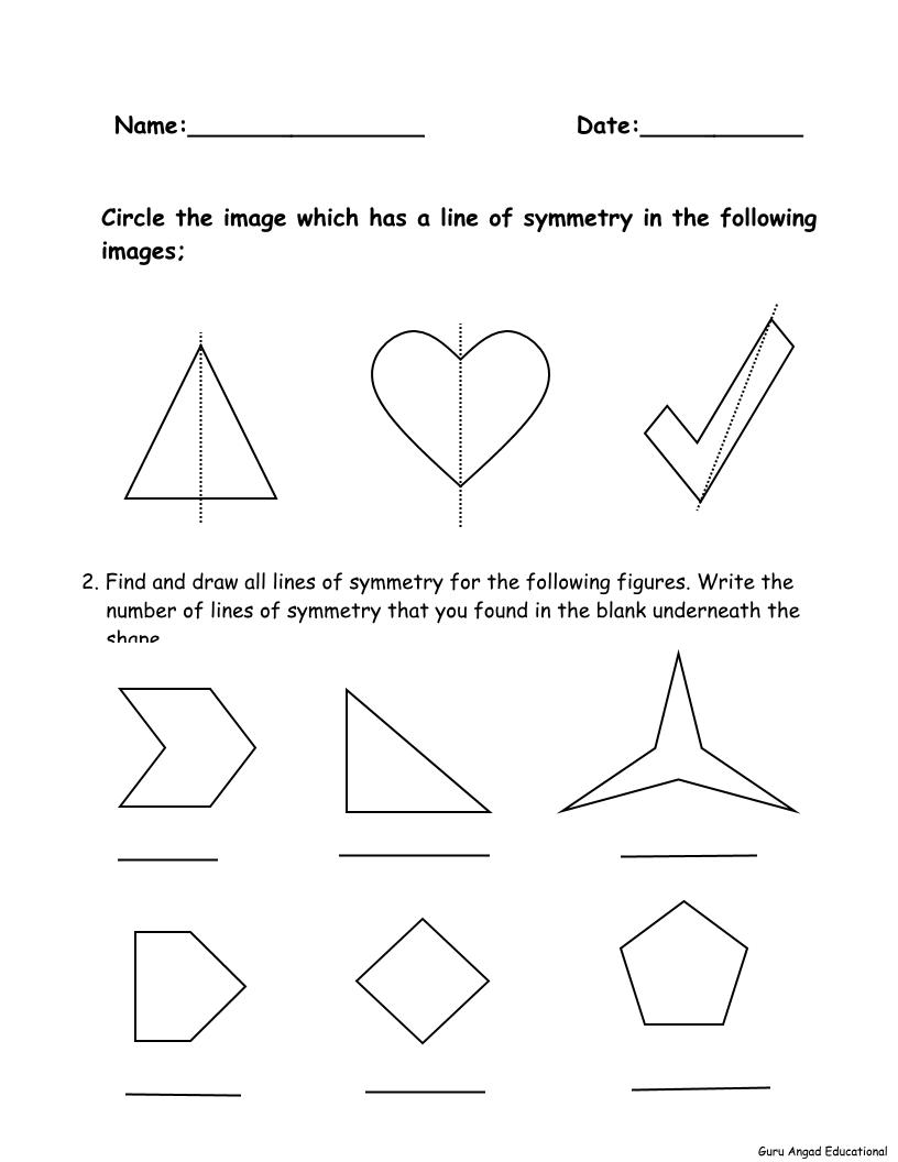 24TH GRADE MATH - LINE OF SYMMETRY WORKSHEETS — Steemit With Regard To Line Of Symmetry Worksheet