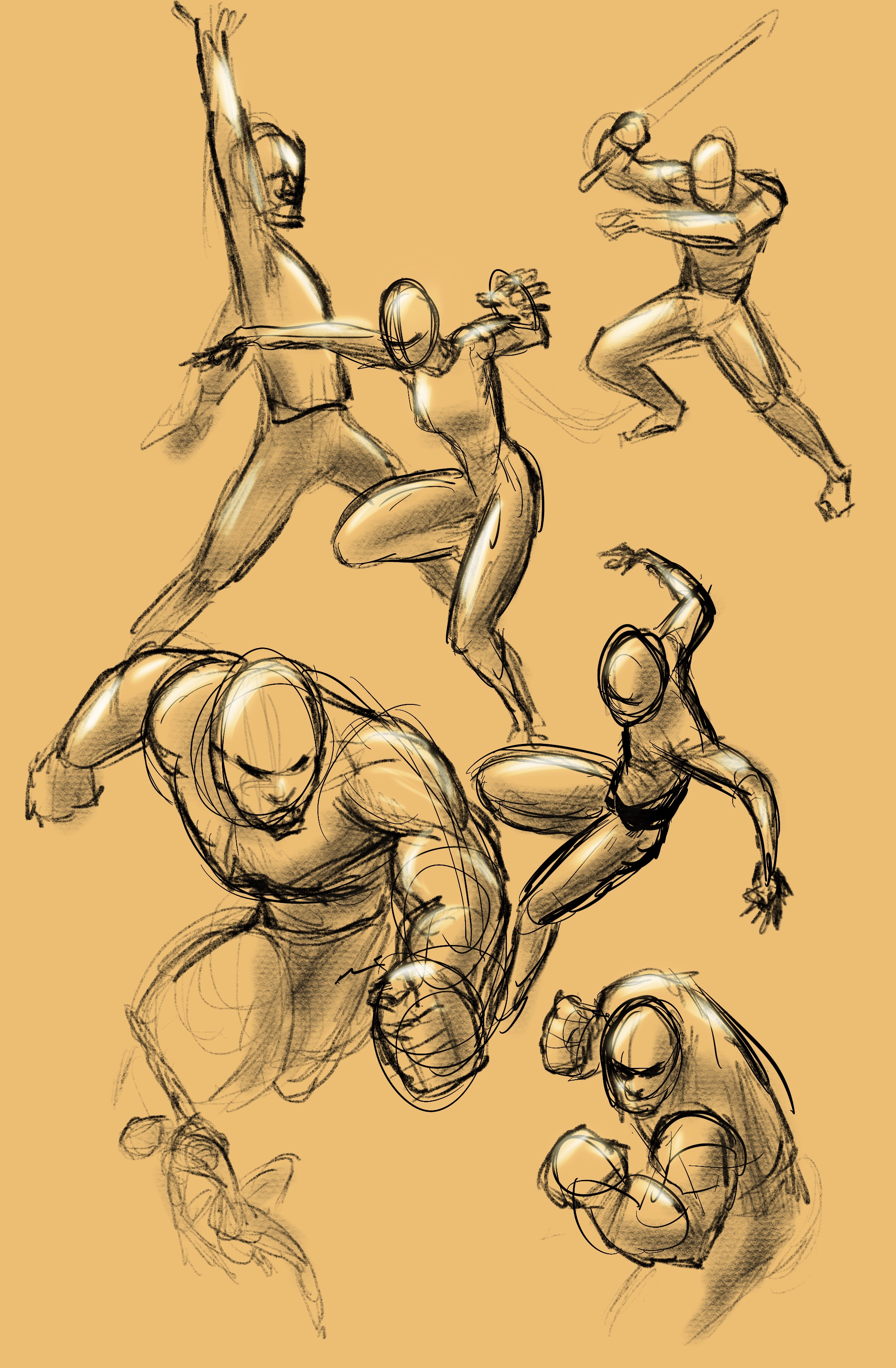 Action Pose Reference - Three bot climb a rope | PoseMy.Art