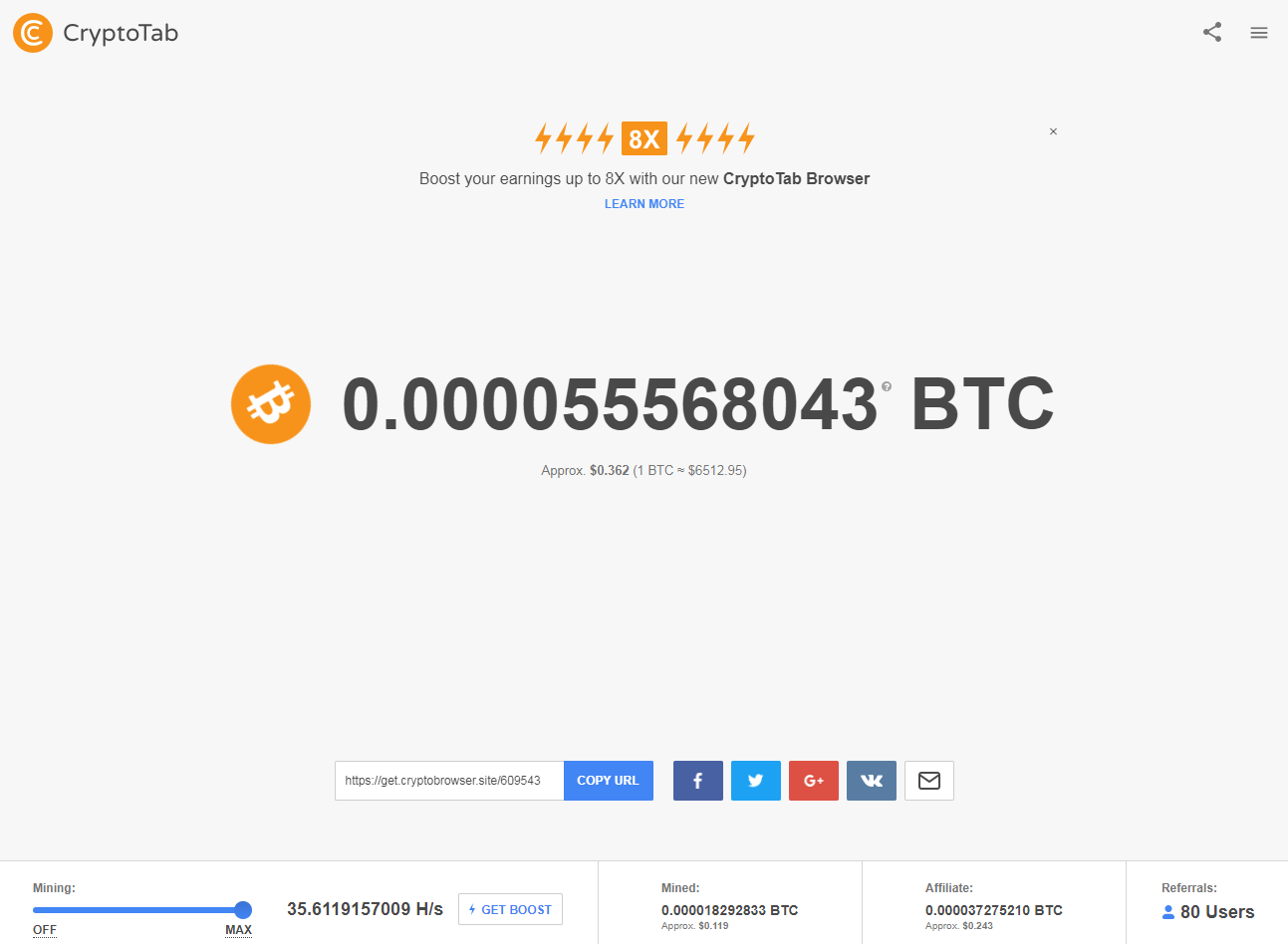 크롬 비트코인 채굴, 크립토탭 근황!! 감사합니다! — Steemit