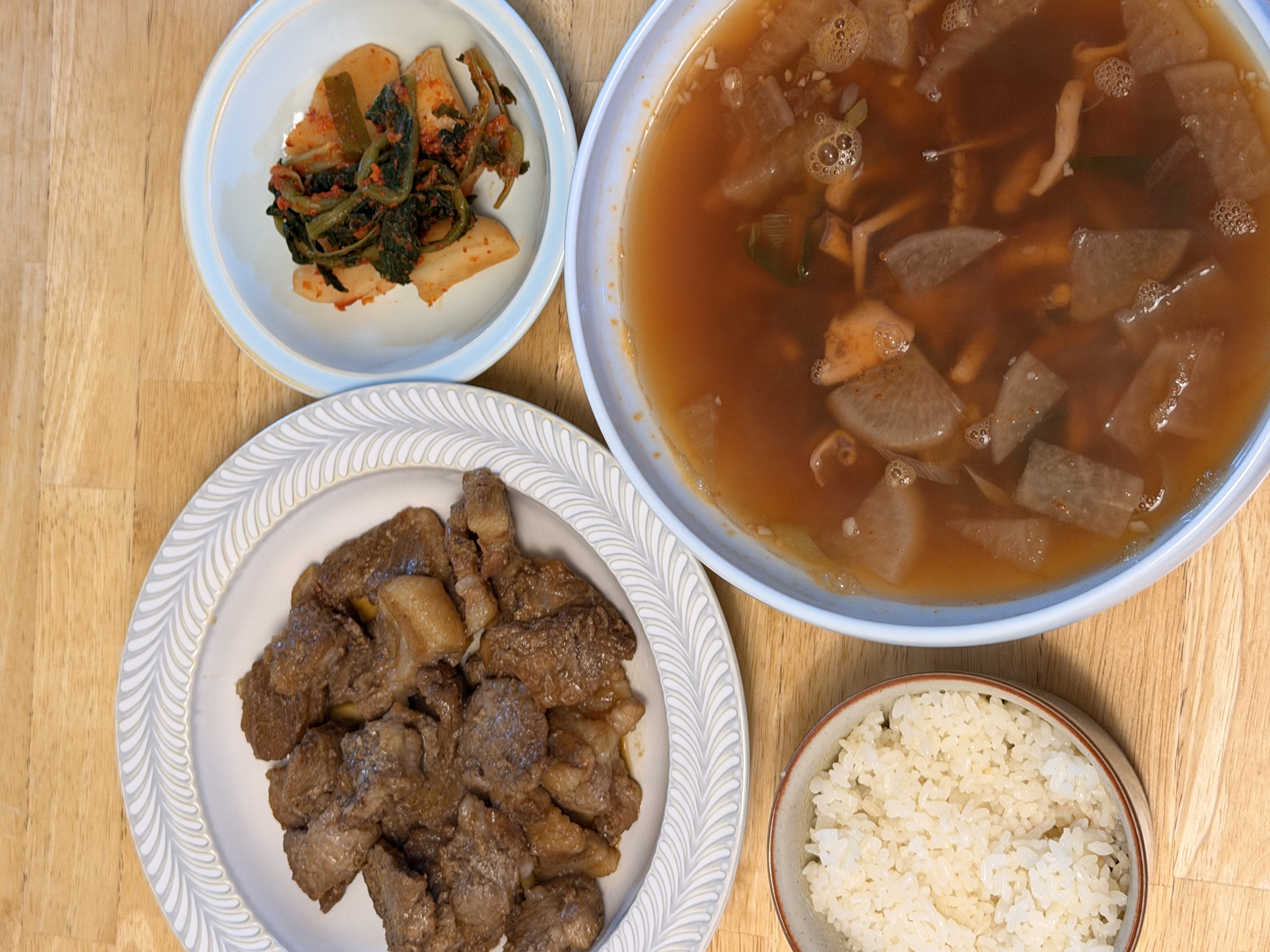 오징어국 & 돼지갈비